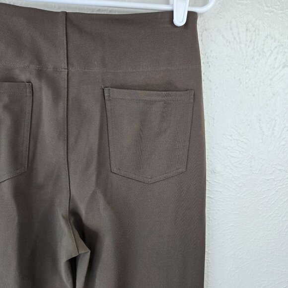 Halara Flare Work Pants M Green High Waisted Dressy Minimalist Pull On Trousers - Picture 11 of 12